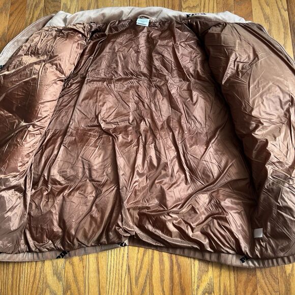 Victoria's Secret Pink Rib Velour Crop Puffer Jacket Color Caramel Woman’s XL - Picture 6 of 9